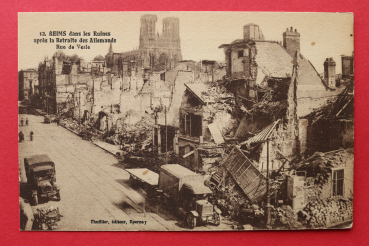 Ansichtskarte AK Reims 1910-1930 Ruines Rue de Vesle WKI Frankreich France 51 Marne